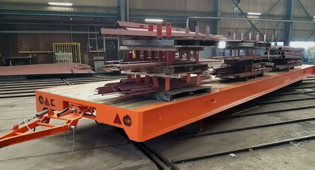 Zwaarlastwagen in de scheepsbouw